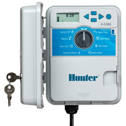 Hunter X-Core 4 Zone Sprinkler Timer, Indoor/Outdoor Sprinkler Controller