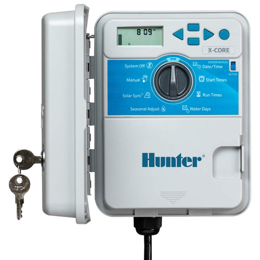 Hunter X-Core 4 Zone Sprinkler Timer, Indoor/Outdoor Sprinkler Controller