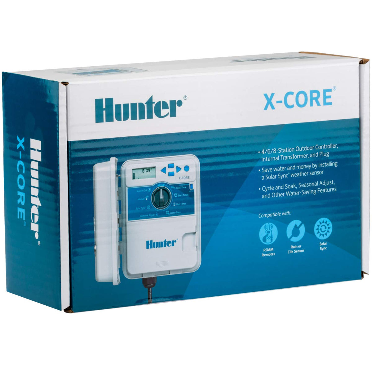Hunter X-Core 4 Zone Sprinkler Timer, Indoor/Outdoor Sprinkler Controller