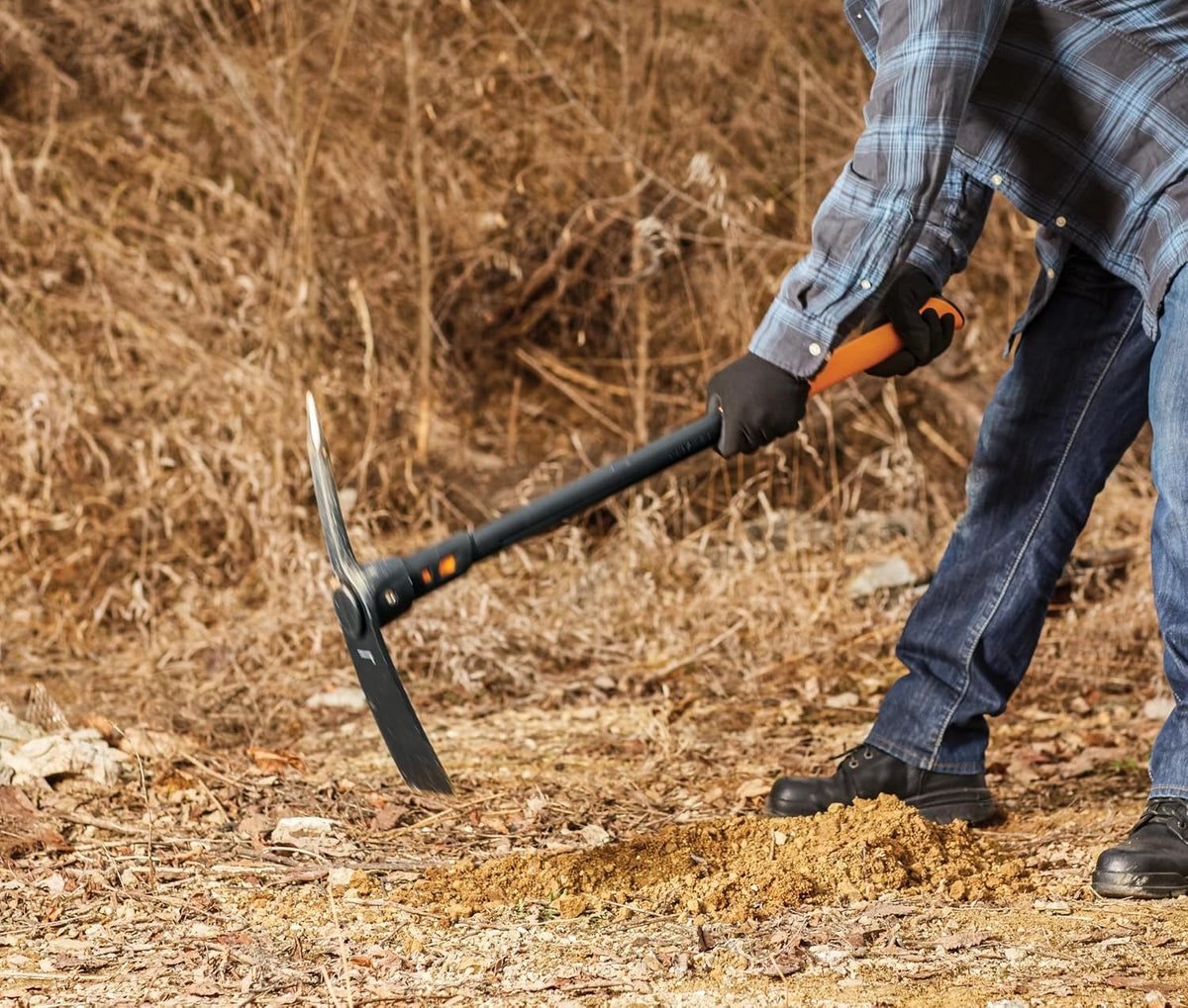 Pro IsoCore 36" 2-in-1 Pickaxe & Hoe, Shock Reduction, 5 lb
