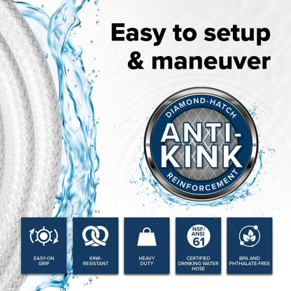 TastePURE 50-Foot RV Drinking Water Hose - Made in the USA