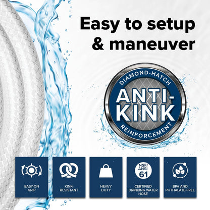 TastePURE 50-Foot RV Drinking Water Hose - Made in the USA