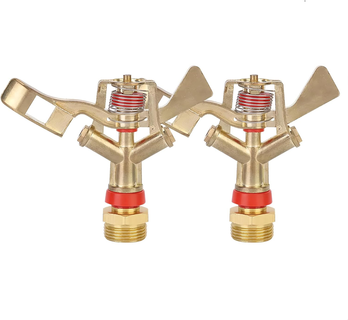 G3/4in 25mm Impact Sprinkler, 2PCS Heavy Duty Lawn Sprinkler Head, Male Thread Water Sprinkler System for Lawn for Agricultural Gardeners