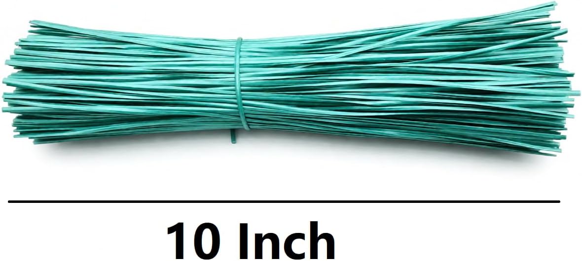 300 Pcs,Dark Green,8",Plastic Twist Ties, Garden Plant Twist Tie Cable Tie, Plastic Cable Ties for Bread Candy Bags, Gift Bags (8 Inch)