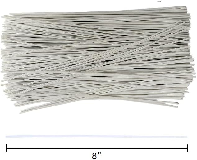 300 Pcs,Dark Green,8",Plastic Twist Ties, Garden Plant Twist Tie Cable Tie, Plastic Cable Ties for Bread Candy Bags, Gift Bags (8 Inch)