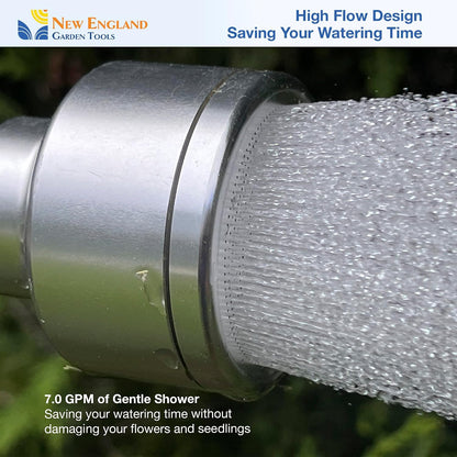 30 Inch Soft Rain Watering Wand 600003, Gentle Shower Spray, Heavy Duty Lightweight Metal Build, Comfort Grip, Flow Control Shut Off Valve, for Plants, Yards, Cars & Pets