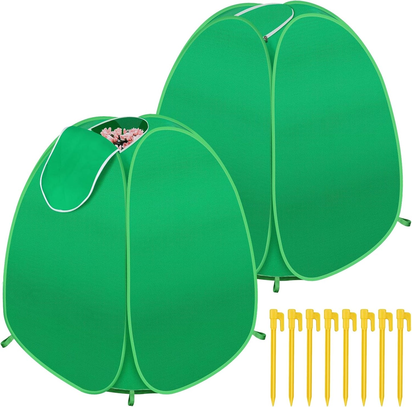 2 Pack Pop Up Winter Plant Covers, 22x22x23" Freeze Protection Shrub Covers