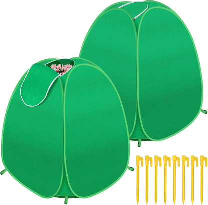 2 Pack Pop Up Winter Plant Covers, 22x22x23" Freeze Protection Shrub Covers