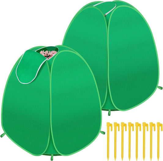 2 Pack Pop Up Winter Plant Covers, 22x22x23" Freeze Protection Shrub Covers
