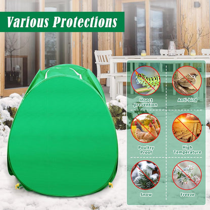 2 Pack Pop Up Winter Plant Covers, 22x22x23" Freeze Protection Shrub Covers