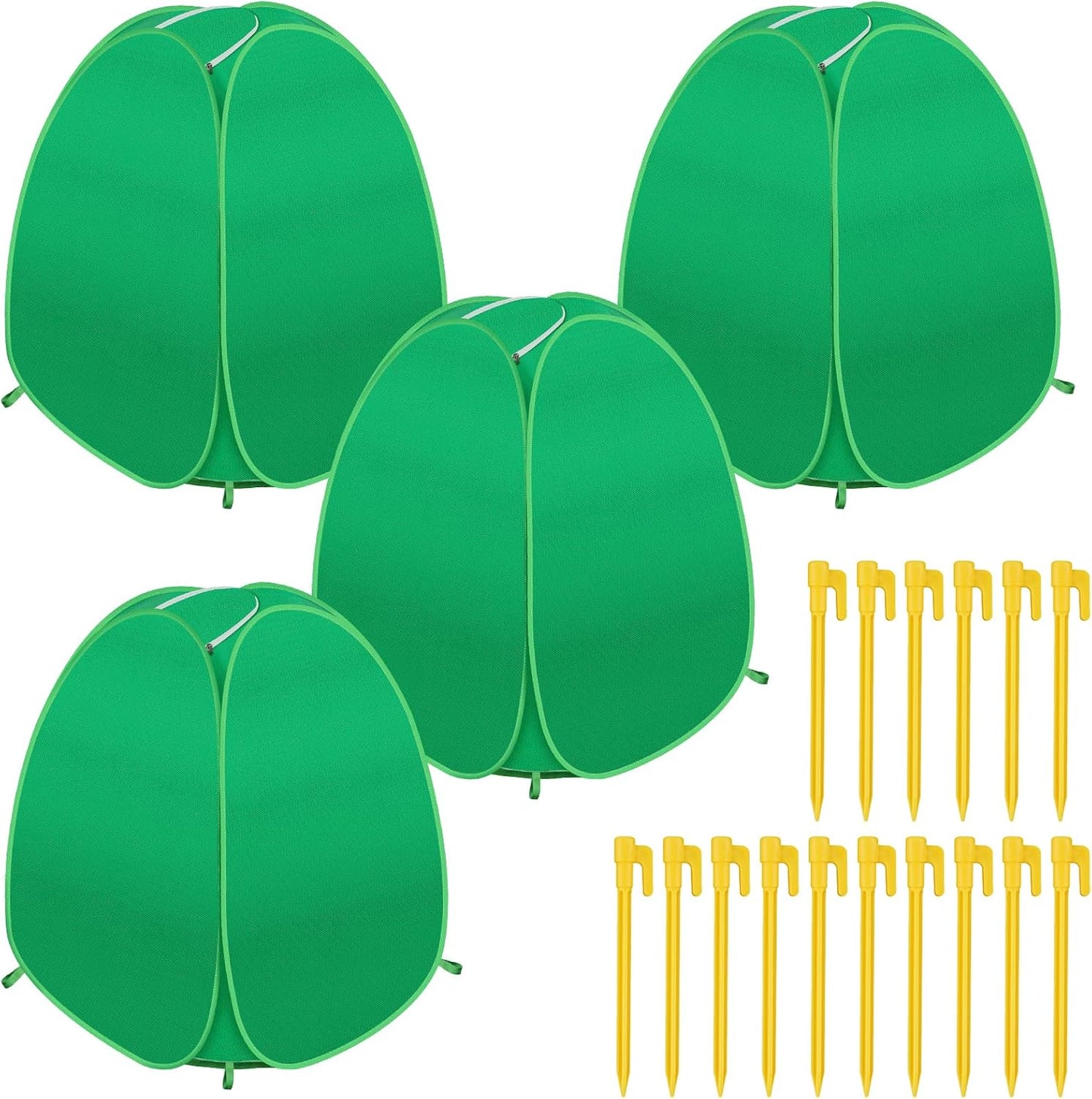 2 Pack Pop Up Winter Plant Covers, 22x22x23" Freeze Protection Shrub Covers