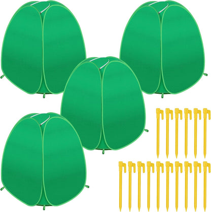 2 Pack Pop Up Winter Plant Covers, 22x22x23" Freeze Protection Shrub Covers
