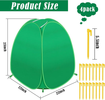 2 Pack Pop Up Winter Plant Covers, 22x22x23" Freeze Protection Shrub Covers