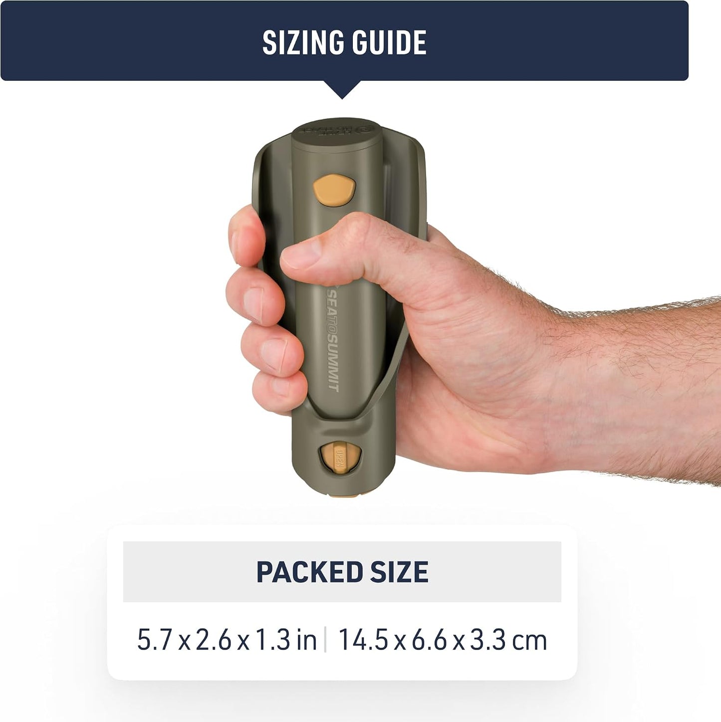 Collapsible Pocket Trowel for Backpacking and Camping, Burnt Olive