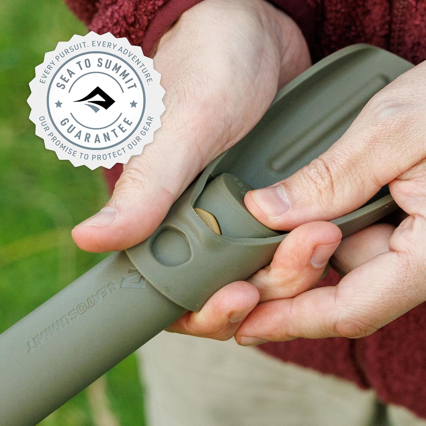 Collapsible Pocket Trowel for Backpacking and Camping, Burnt Olive