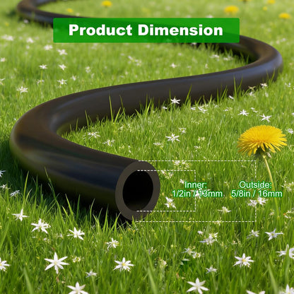 256FT Automatic Drip Irrigation System Kit,Automatic Garden Watering Misting System for Greenhouse, Yard, Plant ，Lawn with 1/2 inch Hose 1/4 inch Distribution Tubing and Accessories