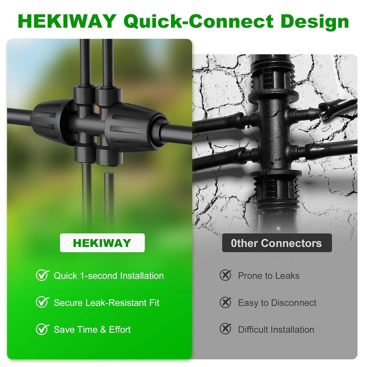 256FT Automatic Drip Irrigation System Kit,Automatic Garden Watering Misting System for Greenhouse, Yard, Plant ，Lawn with 1/2 inch Hose 1/4 inch Distribution Tubing and Accessories