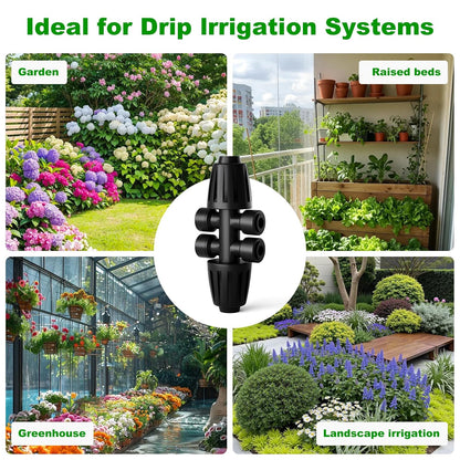 256FT Automatic Drip Irrigation System Kit,Automatic Garden Watering Misting System for Greenhouse, Yard, Plant ，Lawn with 1/2 inch Hose 1/4 inch Distribution Tubing and Accessories