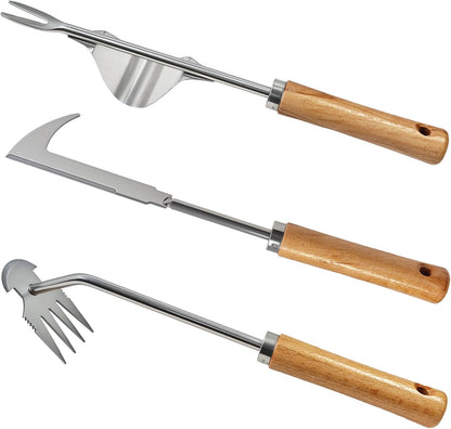3-Pack Weeding Tool Set, Portable Garden Weeder, Ideal for Garden Weeding, Transplanting, and Digging, Features Comfortable Handle, Durable Gardening Tools, Suitable for All Ages