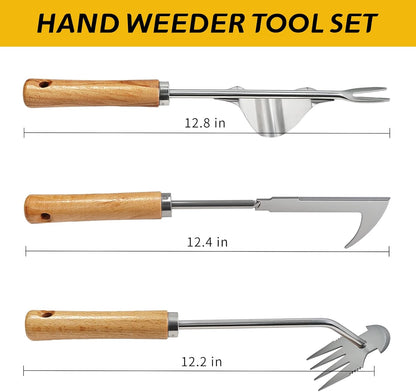3-Pack Weeding Tool Set, Portable Garden Weeder, Ideal for Garden Weeding, Transplanting, and Digging, Features Comfortable Handle, Durable Gardening Tools, Suitable for All Ages