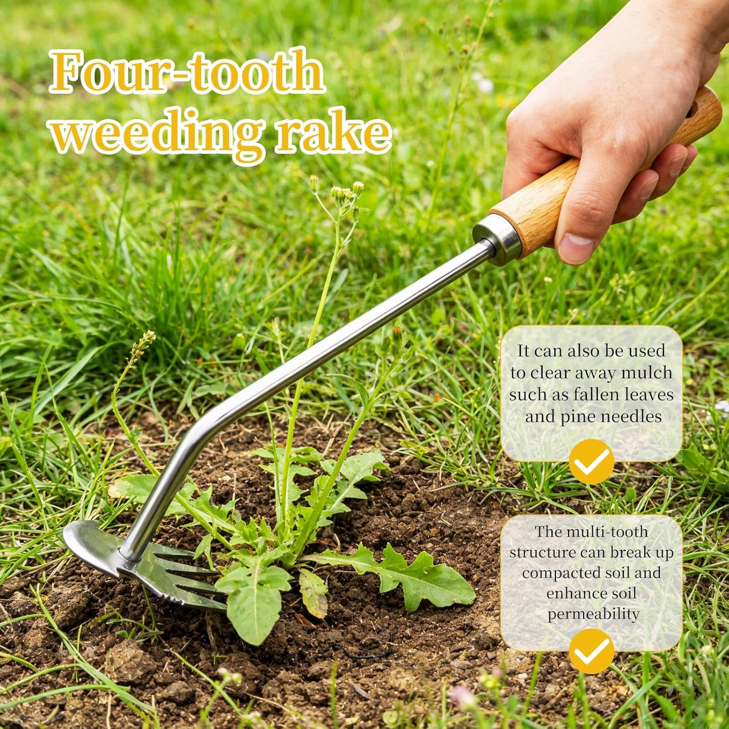3-Pack Weeding Tool Set, Portable Garden Weeder, Ideal for Garden Weeding, Transplanting, and Digging, Features Comfortable Handle, Durable Gardening Tools, Suitable for All Ages