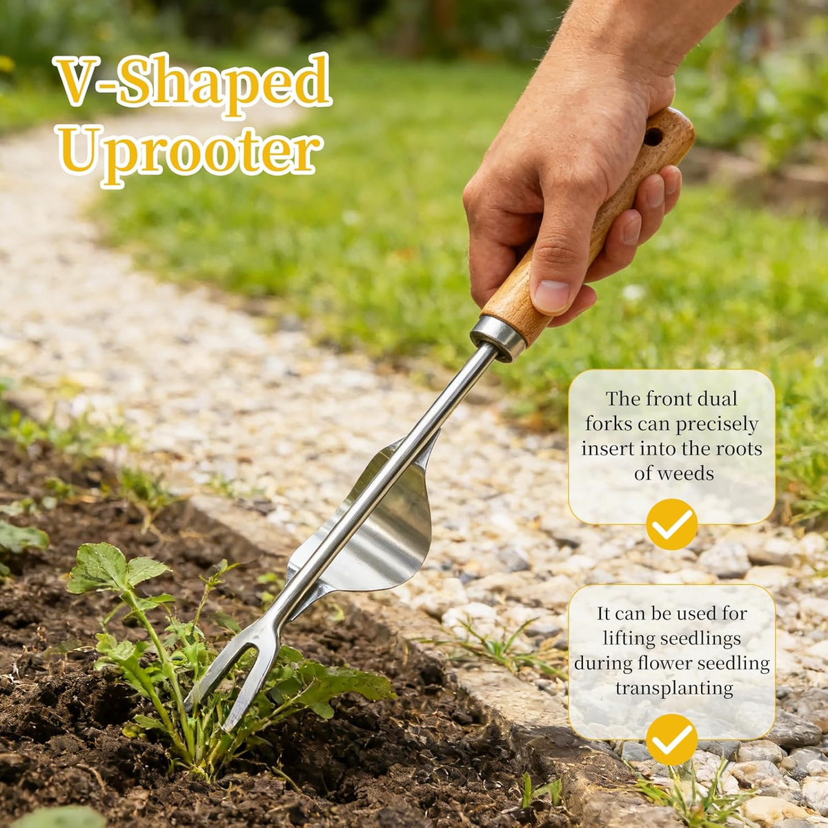 3-Pack Weeding Tool Set, Portable Garden Weeder, Ideal for Garden Weeding, Transplanting, and Digging, Features Comfortable Handle, Durable Gardening Tools, Suitable for All Ages