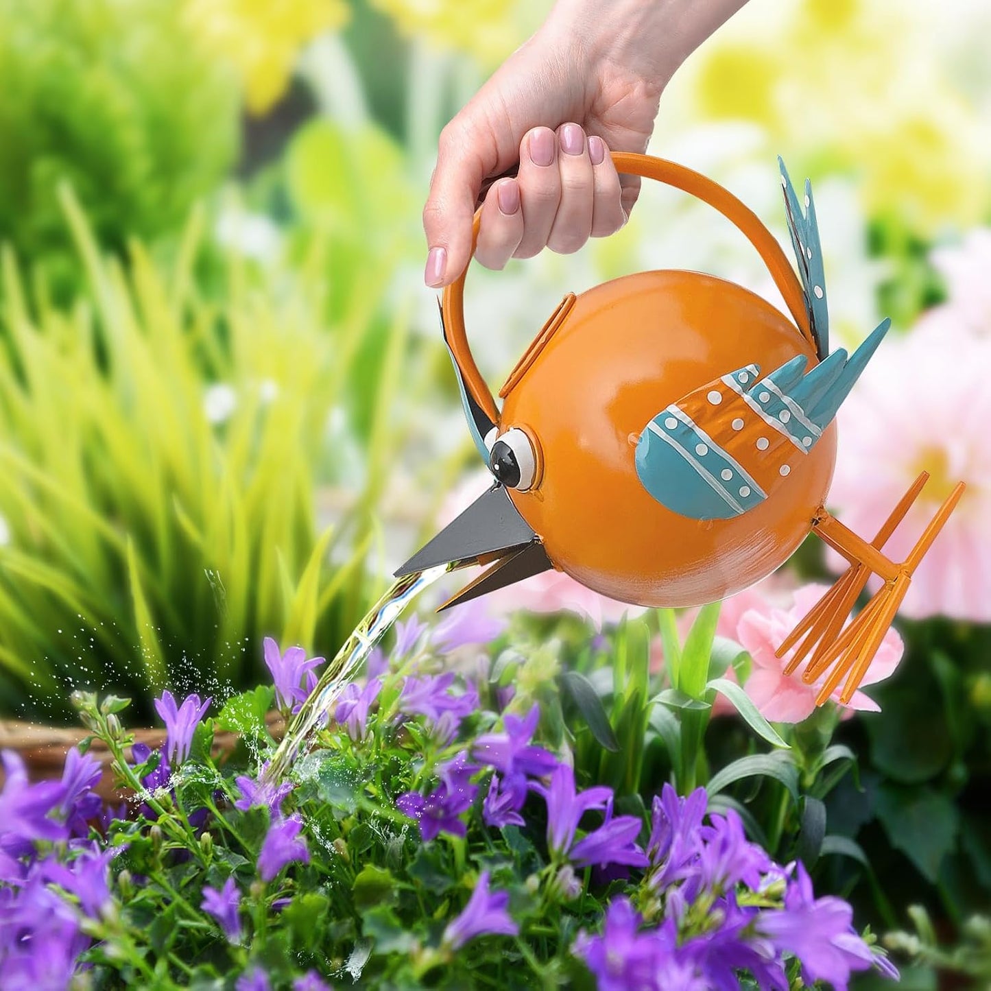 Metal Cute Bird Watering Can,Watering Can Indoor/Outdoor Plants