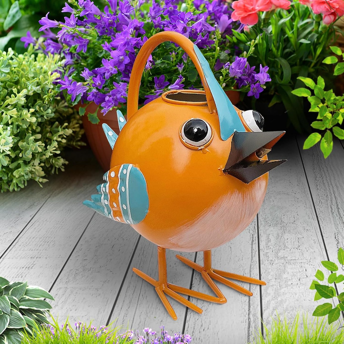 Metal Cute Bird Watering Can,Watering Can Indoor/Outdoor Plants