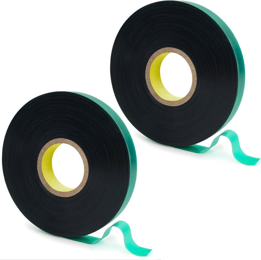 2Pcs Green Garden Tape,Total 300Ft 0.5" Plant Tape for Climbing Plants,Stretch Tie Tapes,Roll Plant Ties for Outdoor Plants,Suitable for Tomatoes Vegetables Flowers Branches Tree Support