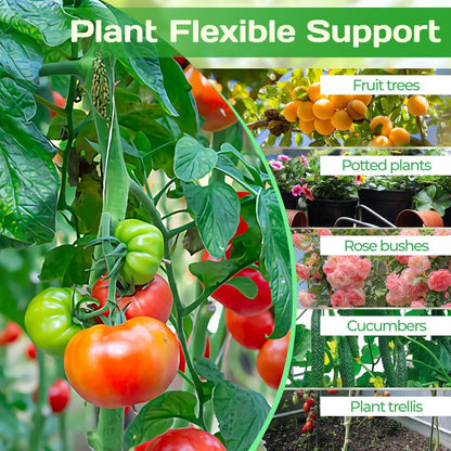2Pcs Green Garden Tape,Total 300Ft 0.5" Plant Tape for Climbing Plants,Stretch Tie Tapes,Roll Plant Ties for Outdoor Plants,Suitable for Tomatoes Vegetables Flowers Branches Tree Support