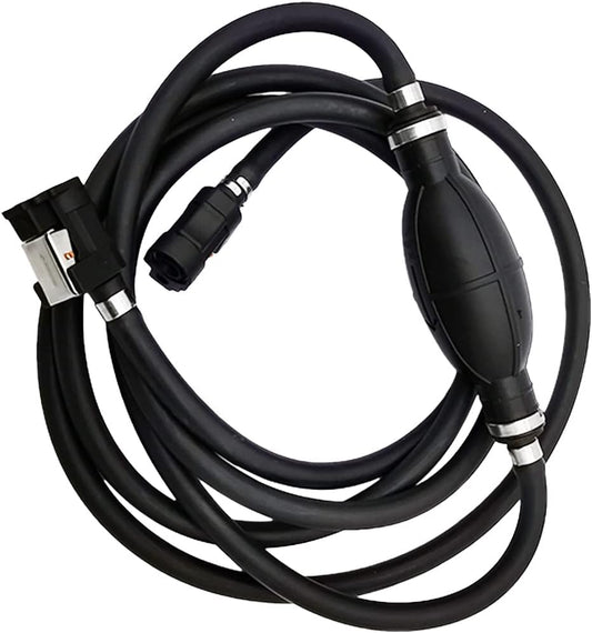 8mm 5/16" Boat Motor Line Hose with Connector and Primer Assy 6Y2-24306-55-00 6Y2-24306-56-00 & Primer Pump Assy Replacement for Yamaha Outboard Motors, 6mm/1/4in Pipe, 3m length