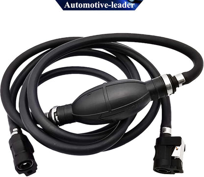 8mm 5/16" Boat Motor Line Hose with Connector and Primer Assy 6Y2-24306-55-00 6Y2-24306-56-00 & Primer Pump Assy Replacement for Yamaha Outboard Motors, 6mm/1/4in Pipe, 3m length