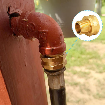 Brass Garden Hose Adapter,1/2"NPT Male to 3/4"GHT Female Fittings