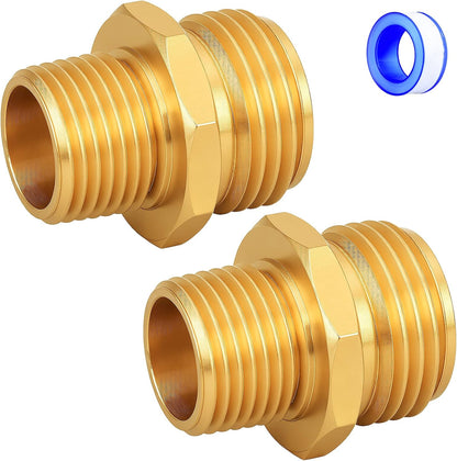 Brass Garden Hose Adapter,1/2"NPT Male to 3/4"GHT Female Fittings
