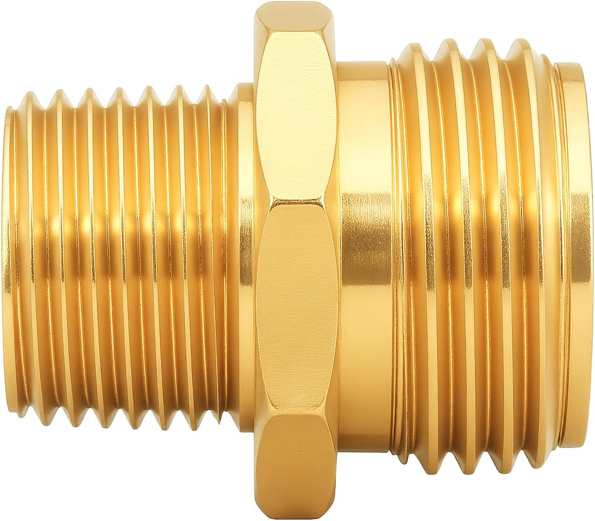 Brass Garden Hose Adapter,1/2"NPT Male to 3/4"GHT Female Fittings