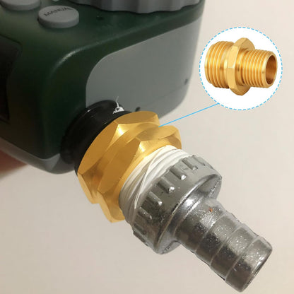 Brass Garden Hose Adapter,1/2"NPT Male to 3/4"GHT Female Fittings