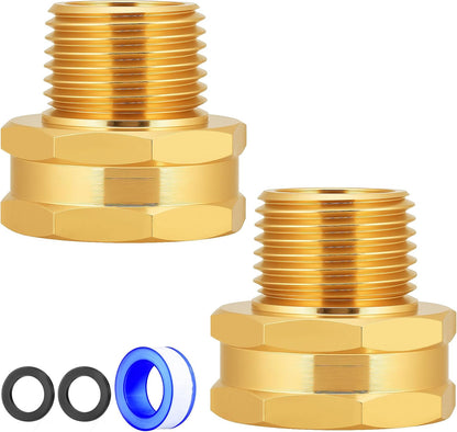 Brass Garden Hose Adapter,1/2"NPT Male to 3/4"GHT Female Fittings