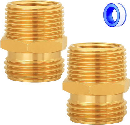 Brass Garden Hose Adapter,1/2"NPT Male to 3/4"GHT Female Fittings