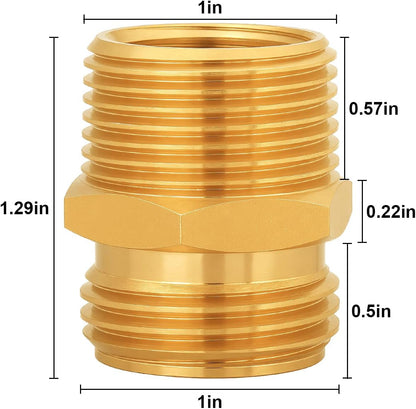 Brass Garden Hose Adapter,1/2"NPT Male to 3/4"GHT Female Fittings