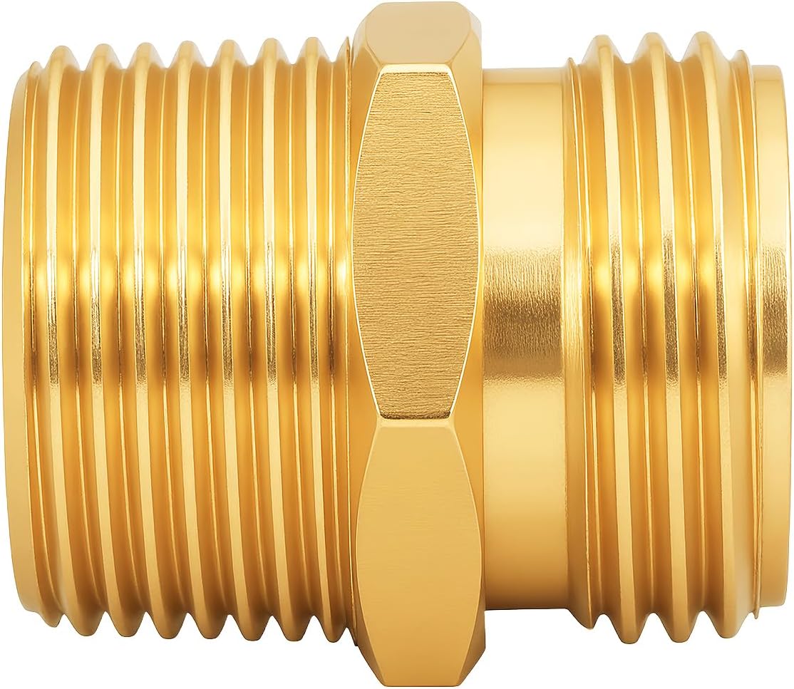 Brass Garden Hose Adapter,1/2"NPT Male to 3/4"GHT Female Fittings