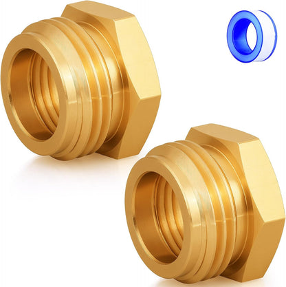 Brass Garden Hose Adapter,1/2"NPT Male to 3/4"GHT Female Fittings