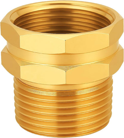 Brass Garden Hose Adapter,1/2"NPT Male to 3/4"GHT Female Fittings