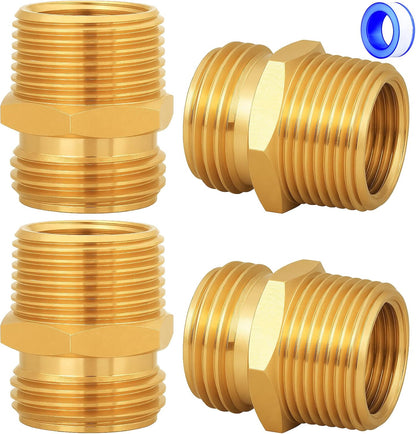 Brass Garden Hose Adapter,1/2"NPT Male to 3/4"GHT Female Fittings