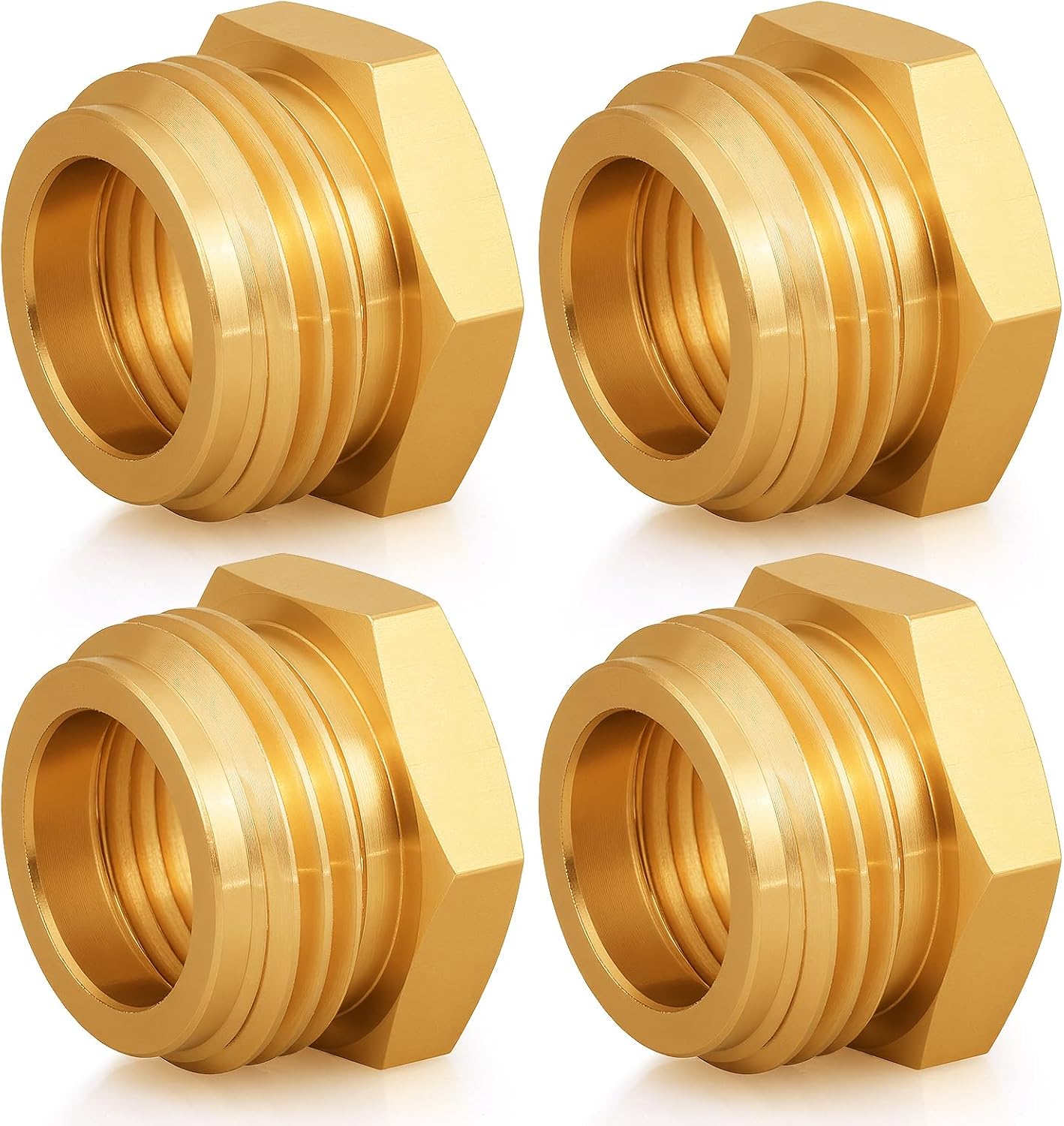 Brass Garden Hose Adapter,1/2"NPT Male to 3/4"GHT Female Fittings