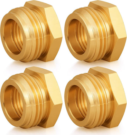 Brass Garden Hose Adapter,1/2"NPT Male to 3/4"GHT Female Fittings
