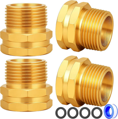 Brass Garden Hose Adapter,1/2"NPT Male to 3/4"GHT Female Fittings
