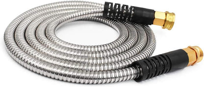 Short Garden Hose 5 feet, Metal Water Hose, Female to Male, 5ft, 5/8"