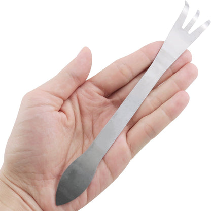 2PCS Lightweight Bonsai Rake Tool 3 Tine Stainless Steel Root Rake Silver Three Tine Household Soil Raking Tool 7.09x1.97in for Gardening Plant Soil Weeding Aerating