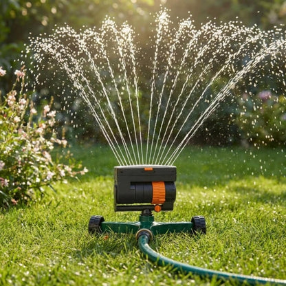 3-in-1 Lawn Sprinkler System with Adjustable 16-30" Riser