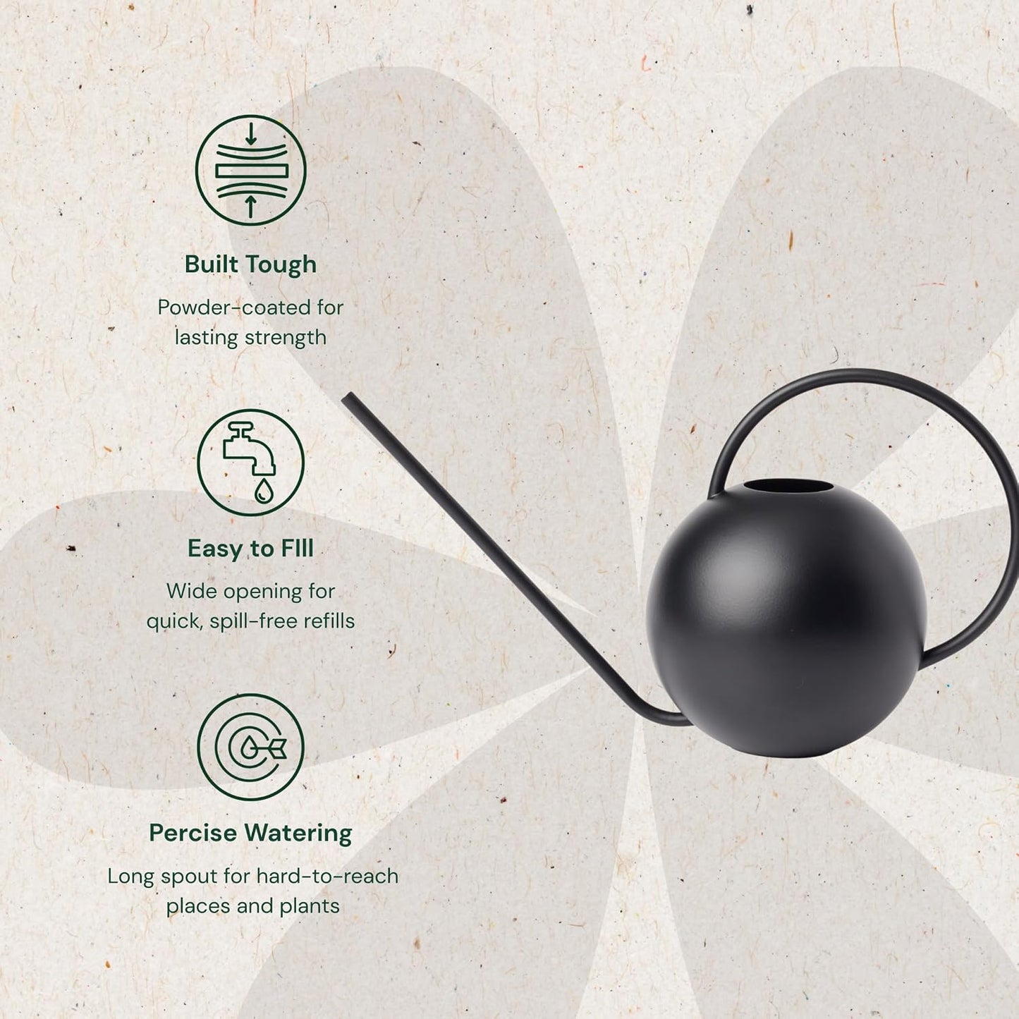 Fresca 84 Oz. Black Watering Can - 1 Each